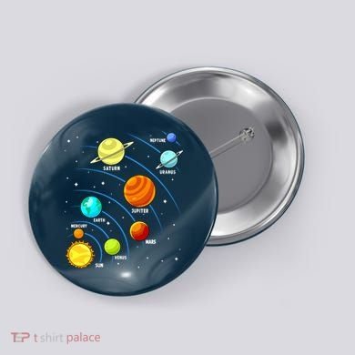 Colorful Planets Solar Systemss Boy Space Science Button