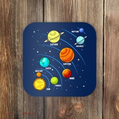 Colorful Planets Solar Systemss Boy Space Science Coaster
