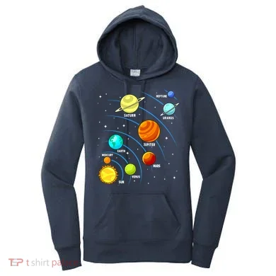 Colorful Planets Solar Systemss Boy Space Science Women's Hoodie