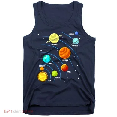 Colorful Planets Solar Systemss Boy Space Science Tank Top