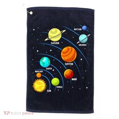 Colorful Planets Solar Systemss Boy Space Science Golf Towel