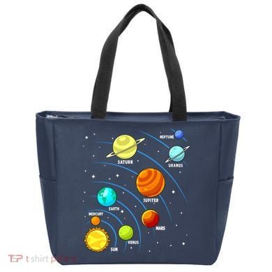 Colorful Planets Solar Systemss Boy Space Science Tote Bag