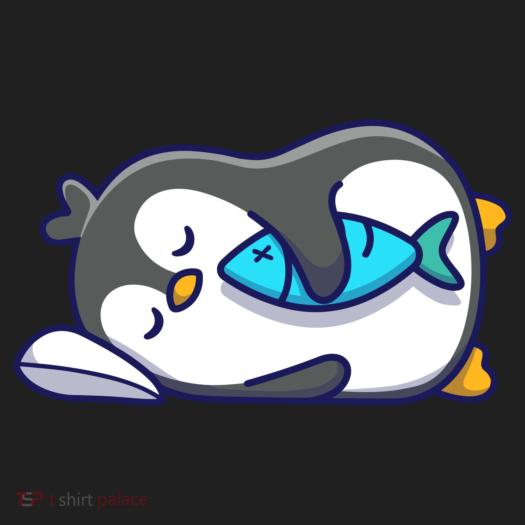 Cute Penguin Sleeping With Fish Tumbler