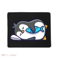 Cute Penguin Sleeping With Fish Mousepad thumb 0