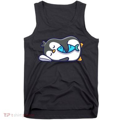 Cute Penguin Sleeping With Fish Tank Top