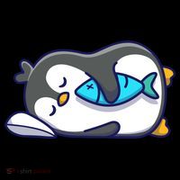Cute Penguin Sleeping With Fish Visor thumb 3