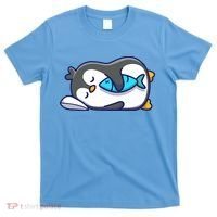 Cute Penguin Sleeping With Fish T-Shirt thumb 0