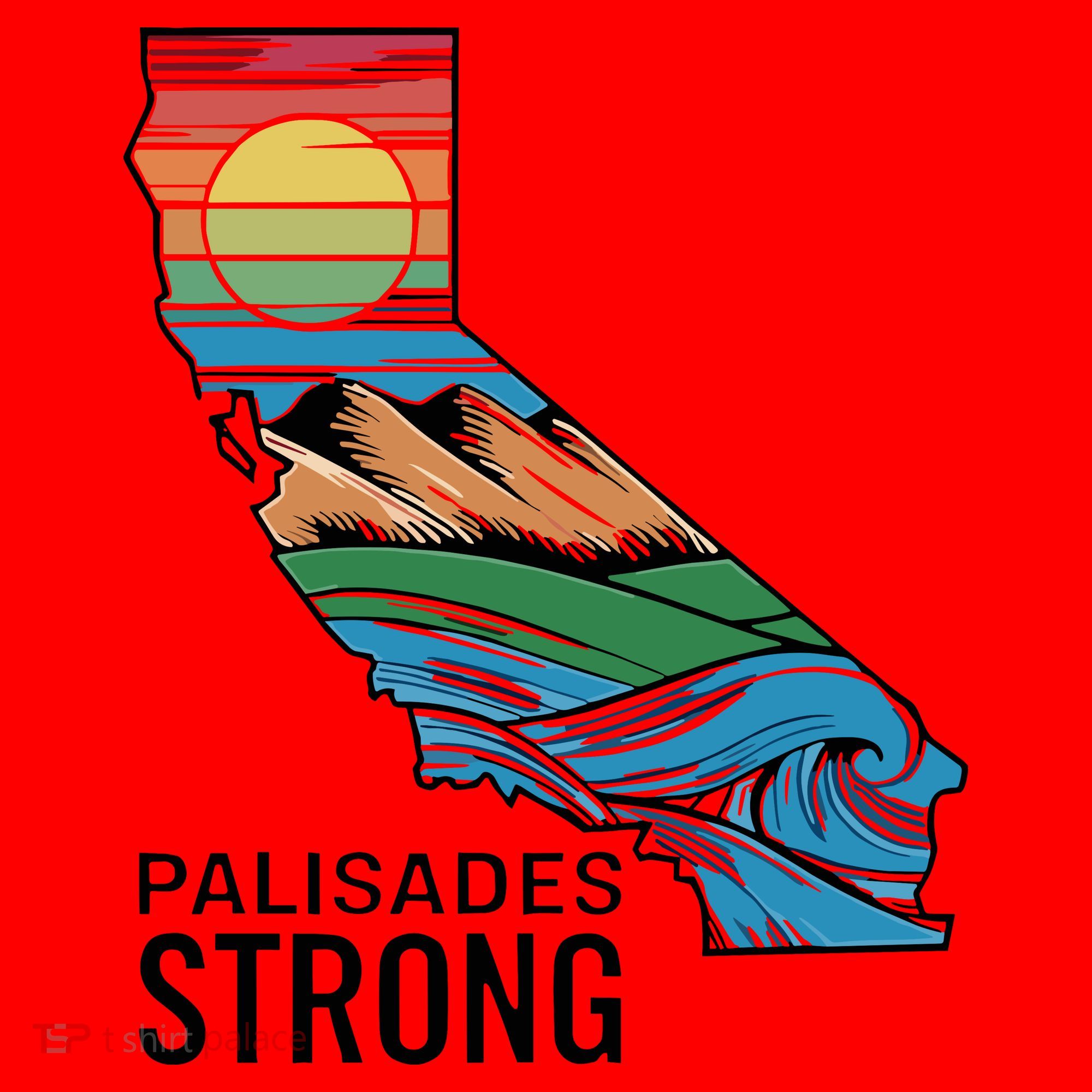 California Palisades Strong Santa Hat