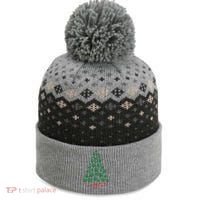 Christmas Paw Tree Christmas Dog Paw Christmas Tree The Baniff Cuffed Pom Beanie thumb 0