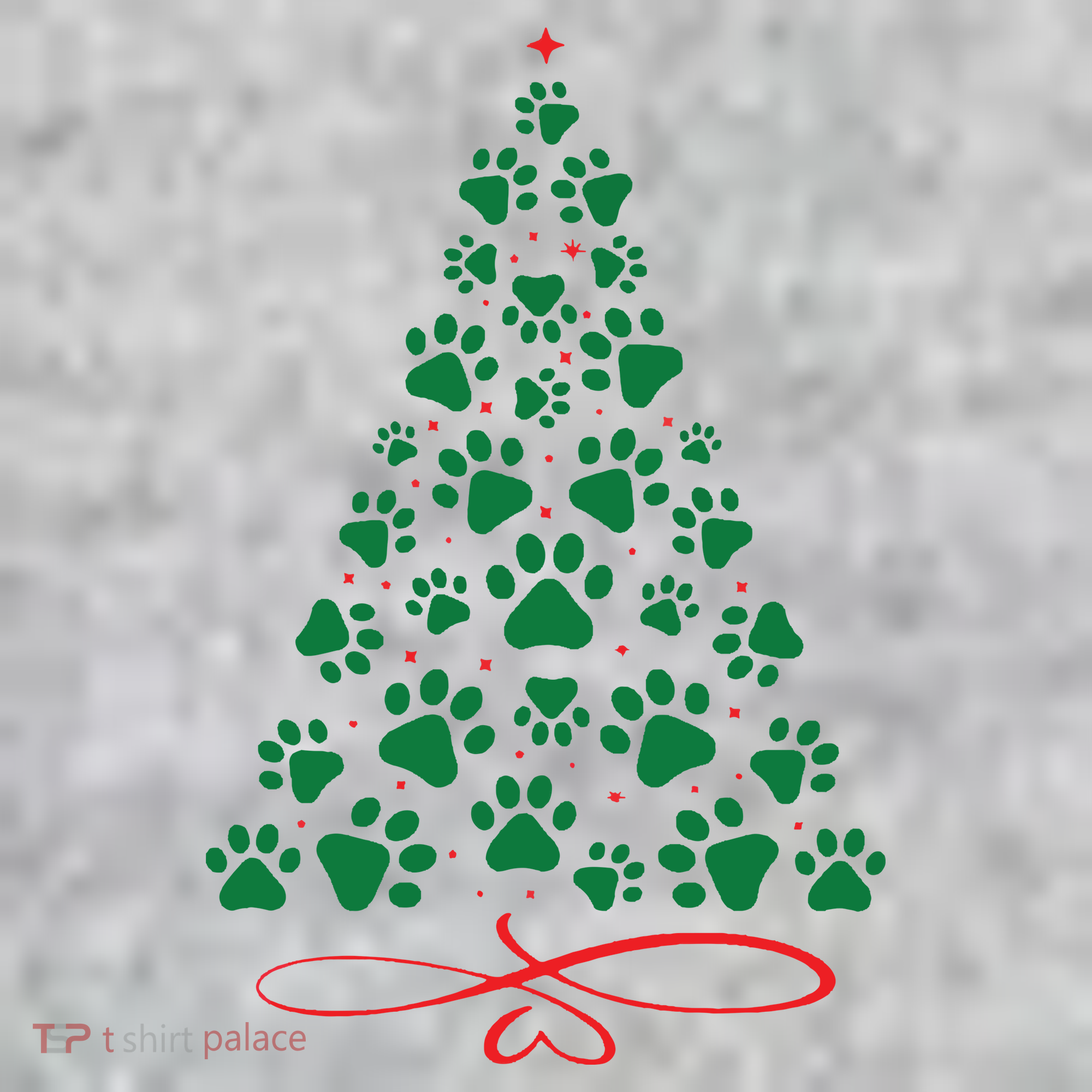 Christmas Paw Tree Christmas Dog Paw Christmas Tree The Baniff Cuffed Pom Beanie