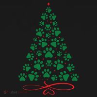 Christmas Paw Tree Christmas Dog Paw Christmas Tree Backpack thumb 2