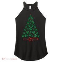 Christmas Paw Tree Christmas Dog Paw Christmas Tree Women's Perfect Tri Rocker Tank thumb 0