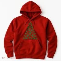 Christmas Paw Tree Christmas Dog Paw Christmas Tree Hoodie thumb 0