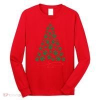 Christmas Paw Tree Christmas Dog Paw Christmas Tree Long Sleeve Shirt thumb 0