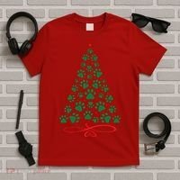 Christmas Paw Tree Christmas Dog Paw Christmas Tree T-Shirt thumb 5