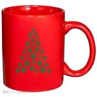 Christmas Paw Tree Christmas Dog Paw Christmas Tree 11oz C Handle Ceramic Mug thumb 0