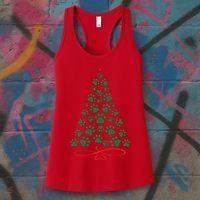 Christmas Paw Tree Christmas Dog Paw Christmas Tree Women's Tank Top thumb 3