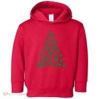 Christmas Paw Tree Christmas Dog Paw Christmas Tree Toddler Hoodie thumb 0