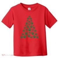 Christmas Paw Tree Christmas Dog Paw Christmas Tree Toddler T-Shirt thumb 0