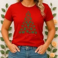 Christmas Paw Tree Christmas Dog Paw Christmas Tree Women's T-Shirt thumb 2