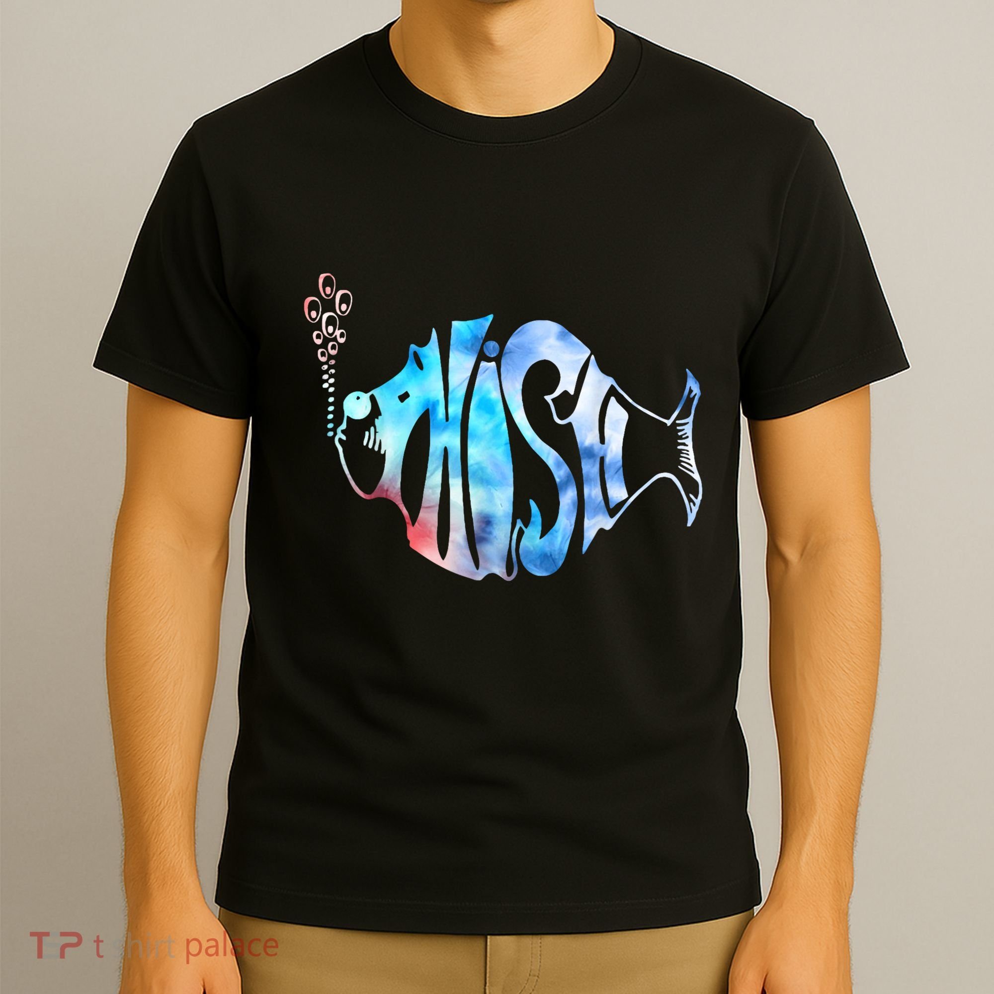Colorful Phishjam Tiedye For Fisherman Fish Graphic T-Shirt