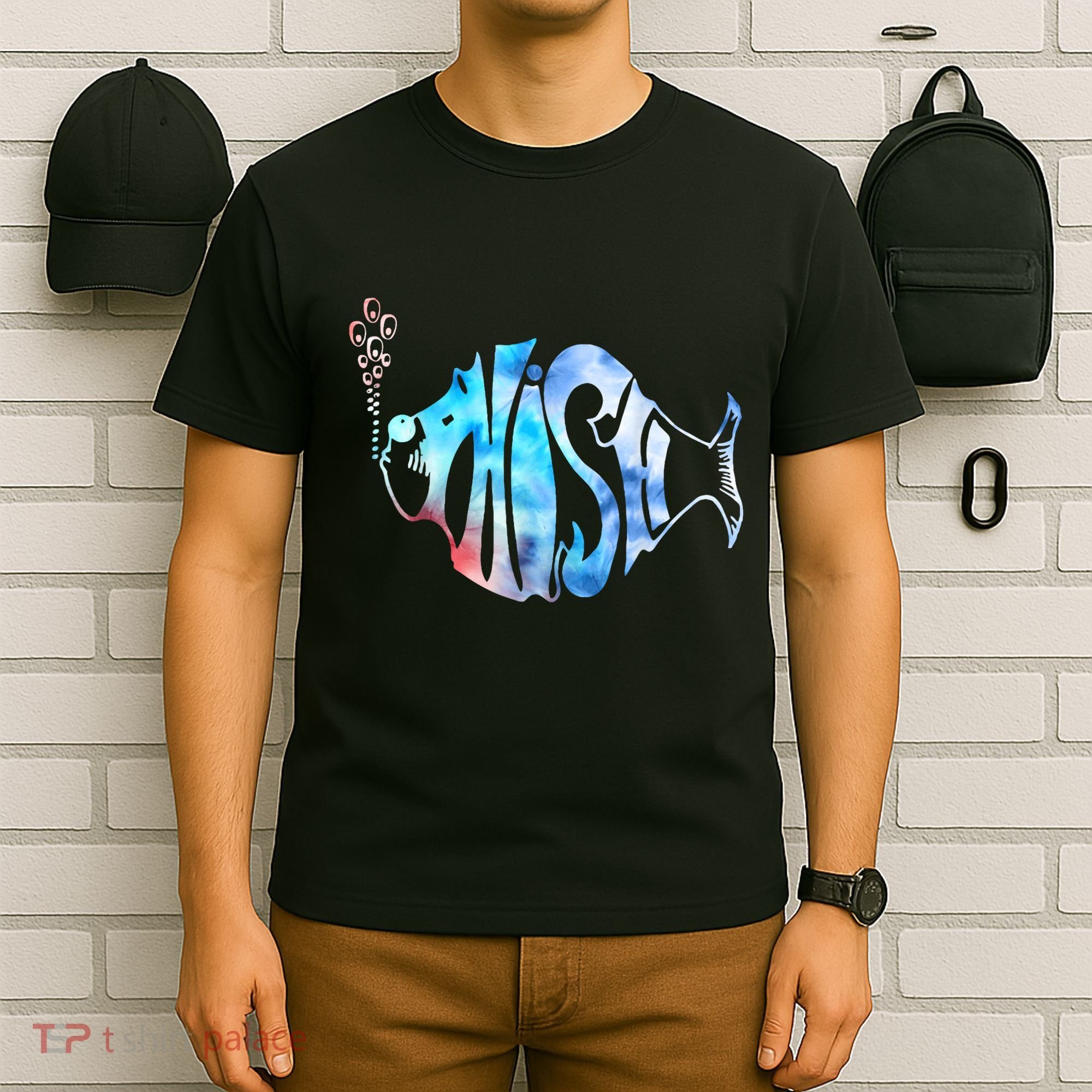 Colorful Phishjam Tiedye For Fisherman Fish Graphic T-Shirt