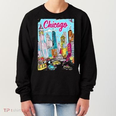 Chicago Preppy Travel Design Women's Sweatshirt