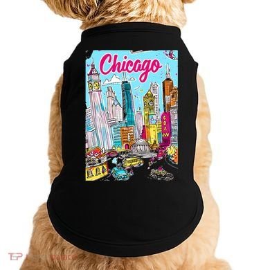Chicago Preppy Travel Design Doggie Tank