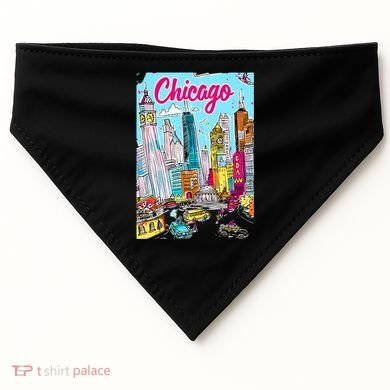 Chicago Preppy Travel Design USA-Made Doggie Bandana