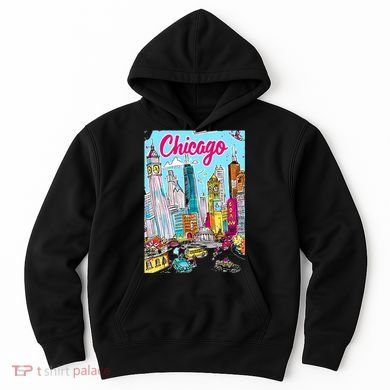 Chicago Preppy Travel Design Hoodie