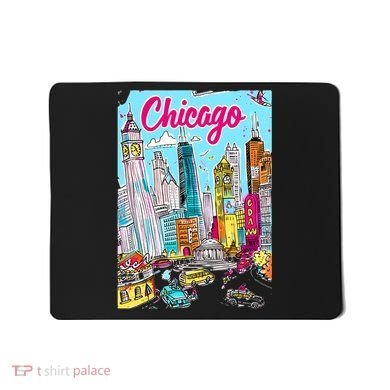 Chicago Preppy Travel Design Mousepad