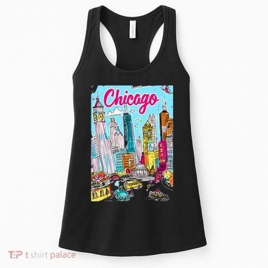 Chicago Preppy Travel Design Women's Tank Top