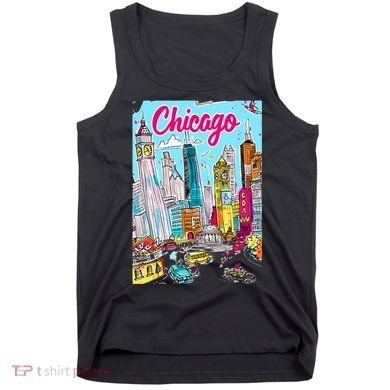 Chicago Preppy Travel Design Tank Top