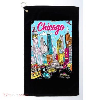 Chicago Preppy Travel Design Golf Towel