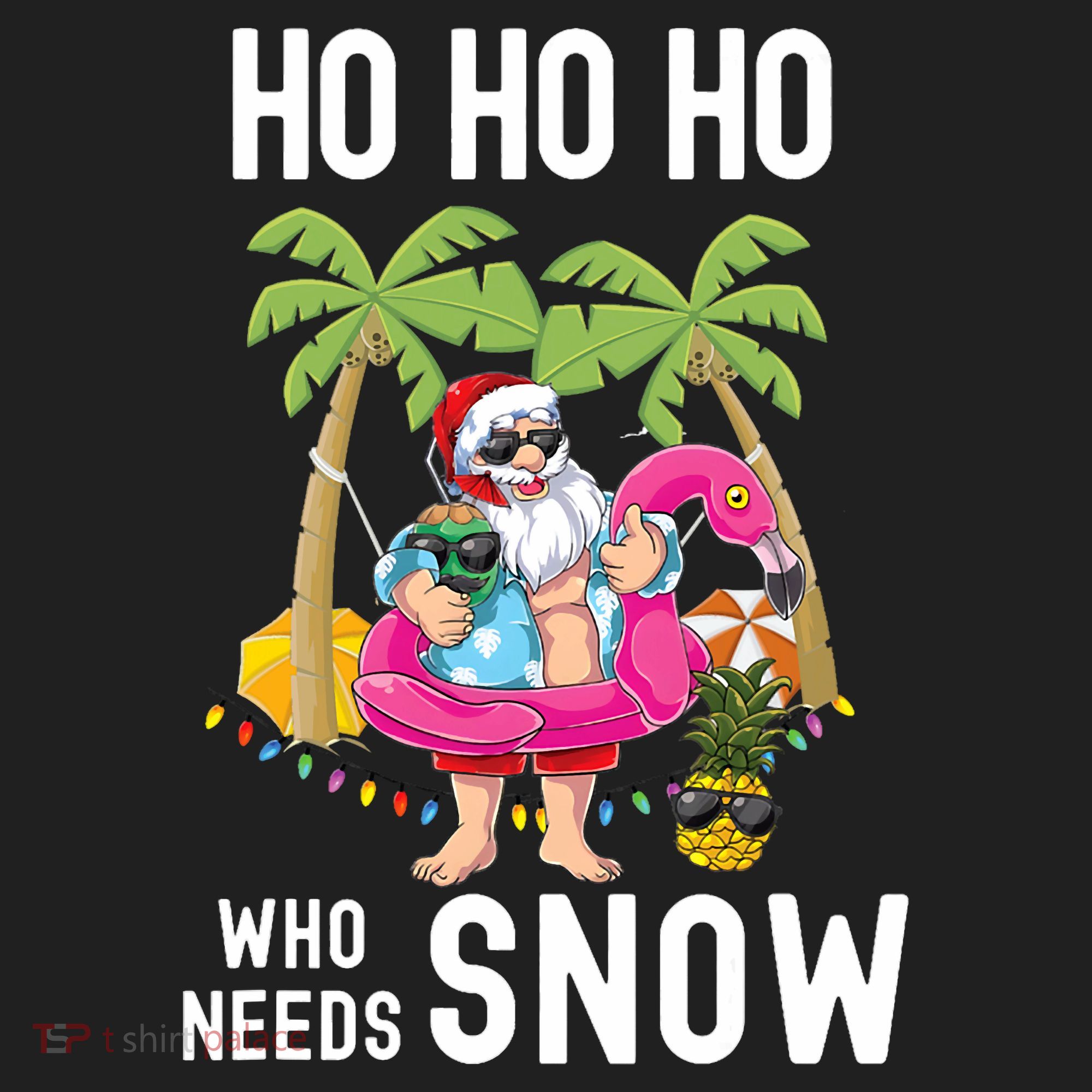 Christmas Palm Tree Santa Surfing Summer Beach Vacation Women's Sweatshirt