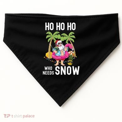 Christmas Palm Tree Santa Surfing Summer Beach Vacation USA-Made Doggie Bandana