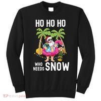 Christmas Palm Tree Santa Surfing Summer Beach Vacation Sweatshirt thumb 0