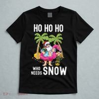 Christmas Palm Tree Santa Surfing Summer Beach Vacation T-Shirt thumb 5