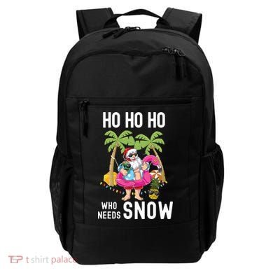 Christmas Palm Tree Santa Surfing Summer Beach Vacation Backpack