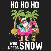 Christmas Palm Tree Santa Surfing Summer Beach Vacation Beanie thumb 2