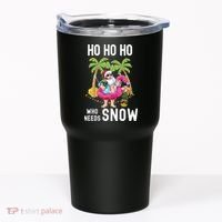 Christmas Palm Tree Santa Surfing Summer Beach Vacation Tumbler thumb 0