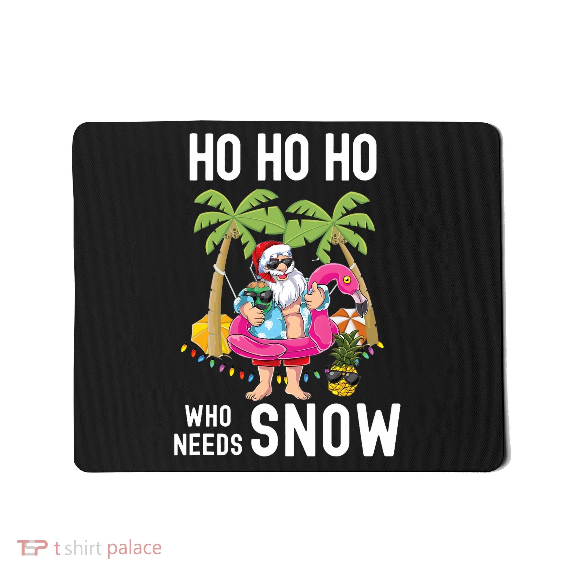 Christmas Palm Tree Santa Surfing Summer Beach Vacation Mousepad