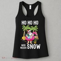 Christmas Palm Tree Santa Surfing Summer Beach Vacation Women's Tank Top thumb 3