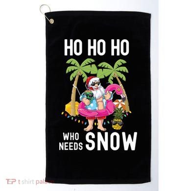 Christmas Palm Tree Santa Surfing Summer Beach Vacation Golf Towel