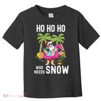 Christmas Palm Tree Santa Surfing Summer Beach Vacation Toddler T-Shirt thumb 0