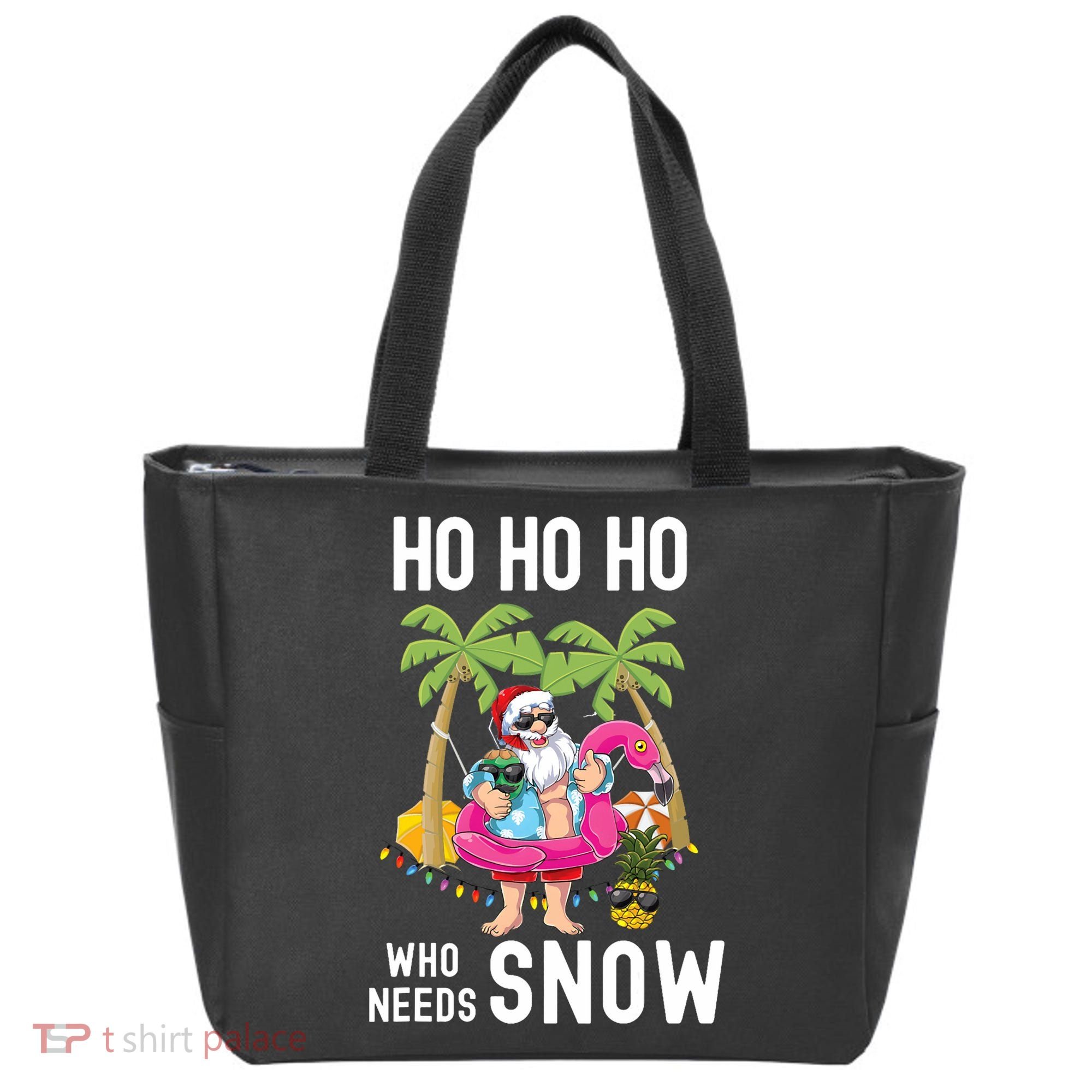 Christmas Palm Tree Santa Surfing Summer Beach Vacation Tote Bag