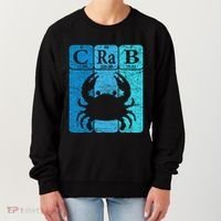 Crab Periodic Table Elements Seafood Crabbing Retro Crabber Women's Sweatshirt thumb 0