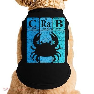 Crab Periodic Table Elements Seafood Crabbing Retro Crabber Doggie Tank