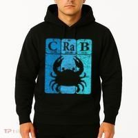 Crab Periodic Table Elements Seafood Crabbing Retro Crabber Hoodie thumb 2