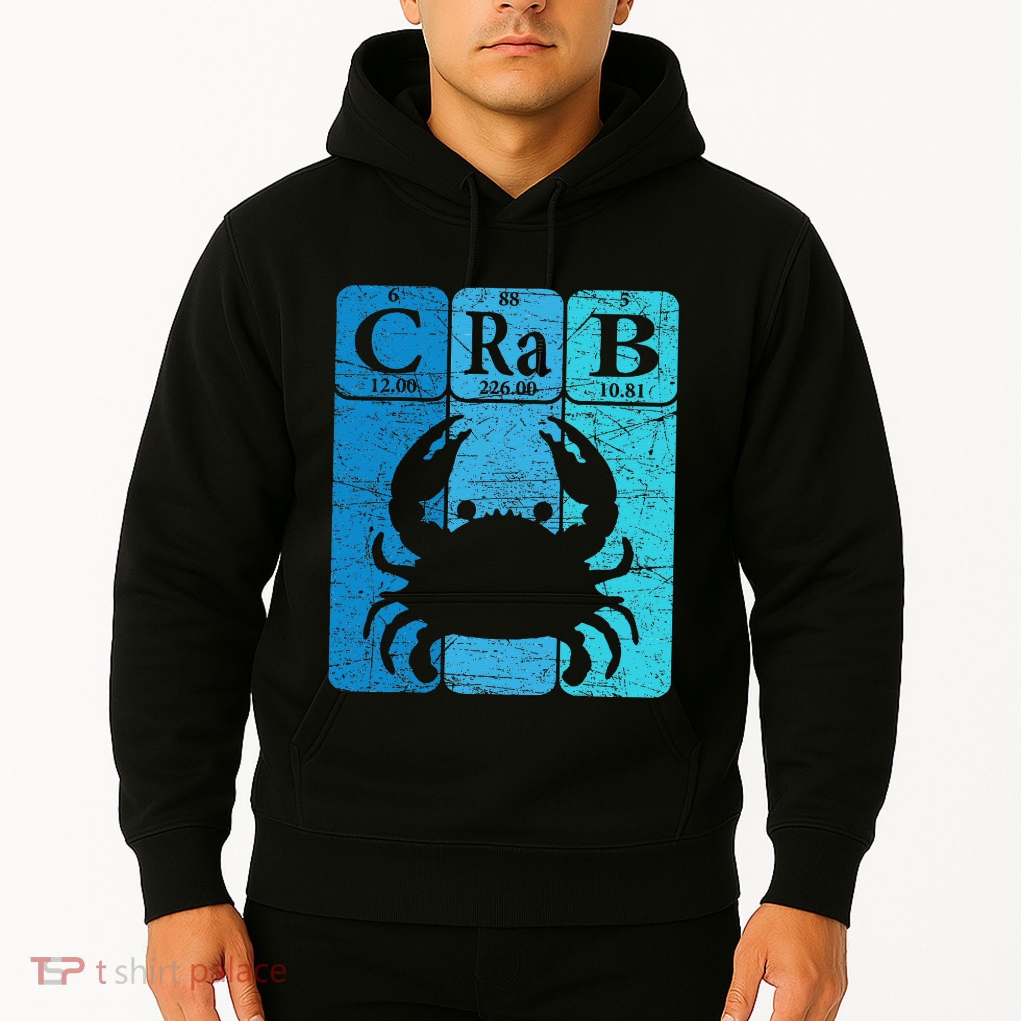 Crab Periodic Table Elements Seafood Crabbing Retro Crabber Hoodie
